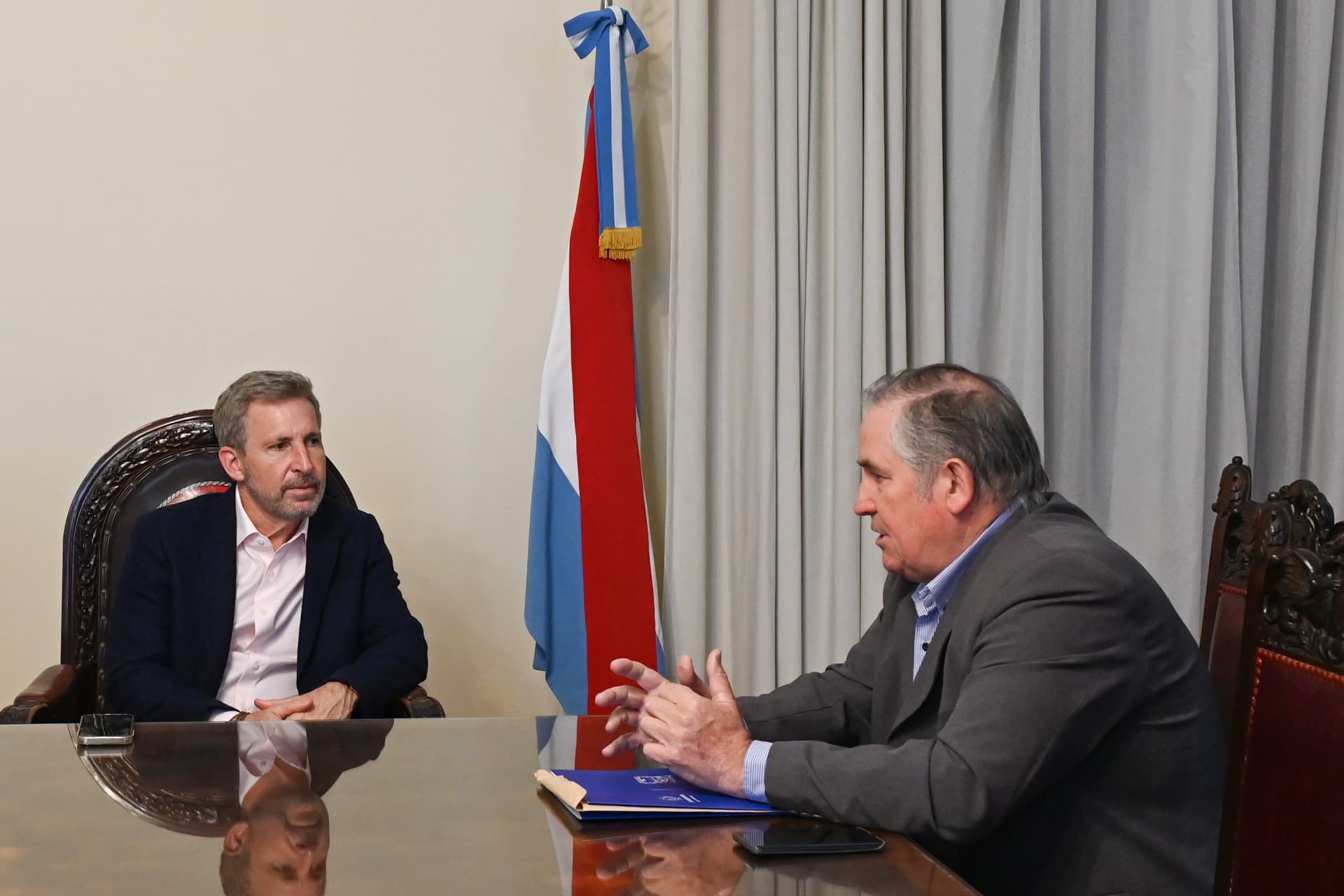 Producción y obras viales en la agenda de Frigerio y el intendente de Aranguren - imagen del Gobierno de Entre Rios